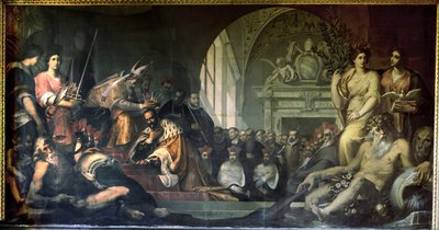 Cosimo I de Medici Receiving Pope Pius V by Jacopo Ligozzi