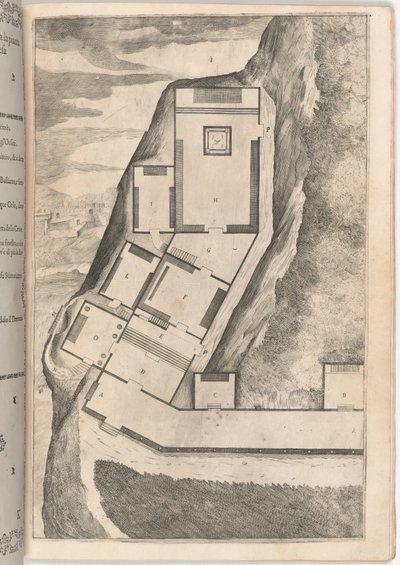 Plan of the Rooms and Church of the Sacred Monastery (plate K) by Jacopo Ligozzi