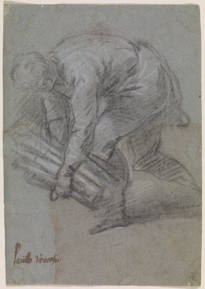 Man Bending to the Left with a Twig in His Arms by Jacopo Palma (il Giovane)