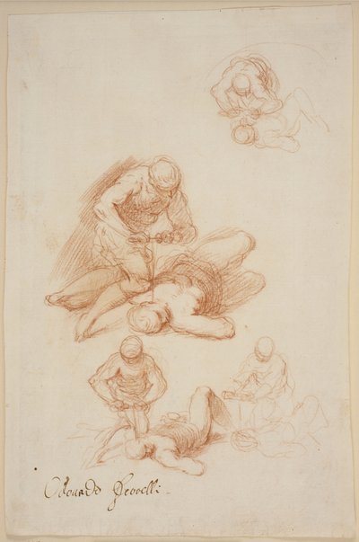Four Studies for the Martyrdom of St Licerius by Jacopo Palma
