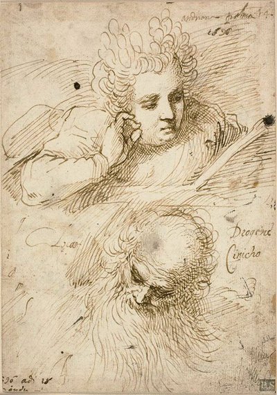 Andriana Palma and Diogenes the Cynic by Jacopo Palma il Giovane