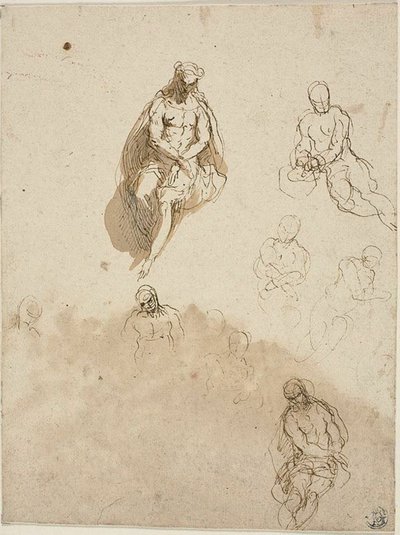 Studies for the Crowning with Thorns by Jacopo Palma il Giovane