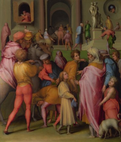Joseph Sold to Potiphar from Scenes from the Story of Joseph, ca 1515 by Jacopo Pontormo