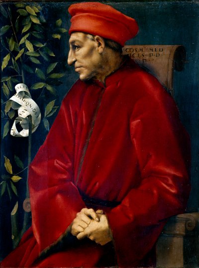 Portrait of Cosimo de Medici, Known as Cosimo the Old Medici by Jacopo Pontormo