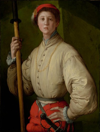 Portrait of a Halberdier (Francesco Guardi?) by Jacopo Pontormo