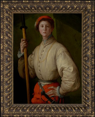 Portrait of a Halberdier (Francesco Guardi?) by Jacopo Pontormo