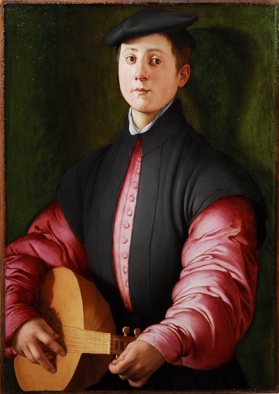 Portrait of a lute player by Jacopo Pontormo