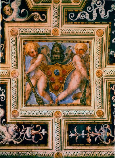 Putti and coat of arms of Pope Leon X by Jacopo Pontormo