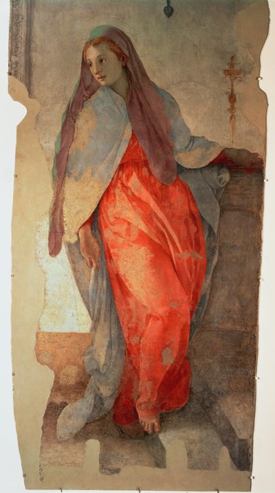 The Annunciation (detail) by Jacopo Pontormo