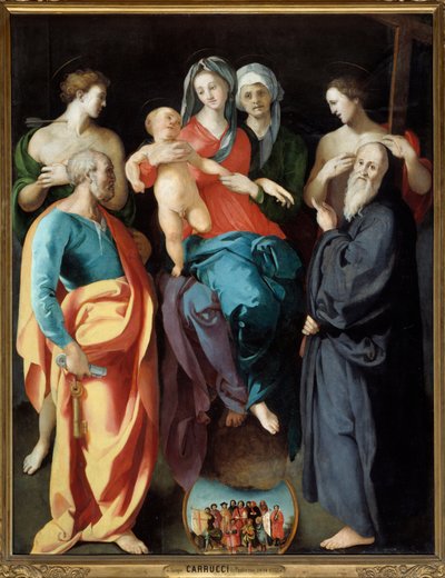 The Virgin and Child with Saint Anne and Four Saints by Jacopo Pontormo