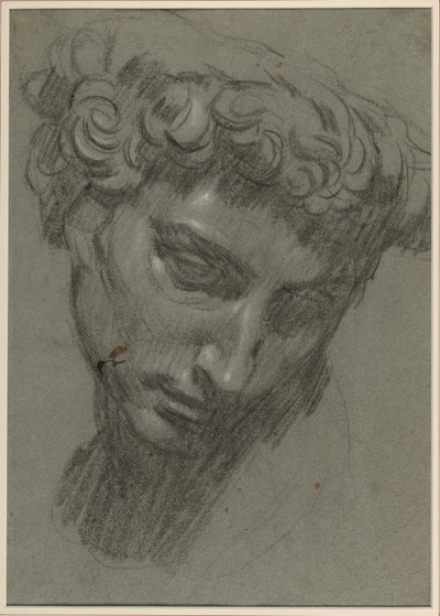 Portrait of Giuliano de’ Medici, after Michelangelo (recto) by Jacopo Robusti (workshop of) Tintoretto