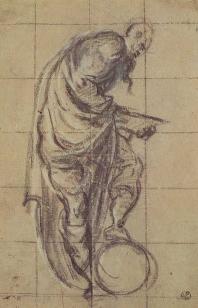 A Philosopher standing on a globe by Jacopo Robusti Tintoretto