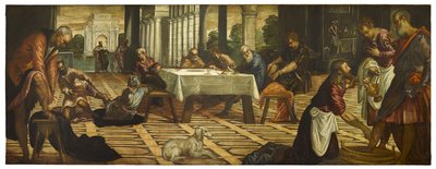 Christ Washing His Disciples Feet by Jacopo Robusti Tintoretto