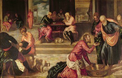 Christ Washing the Feet of the Disciples by Jacopo Robusti Tintoretto