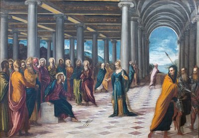 Christ and the adulteress by Jacopo Robusti Tintoretto