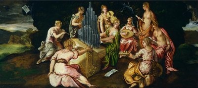 Contest between Muses and Pierides by Jacopo Robusti Tintoretto