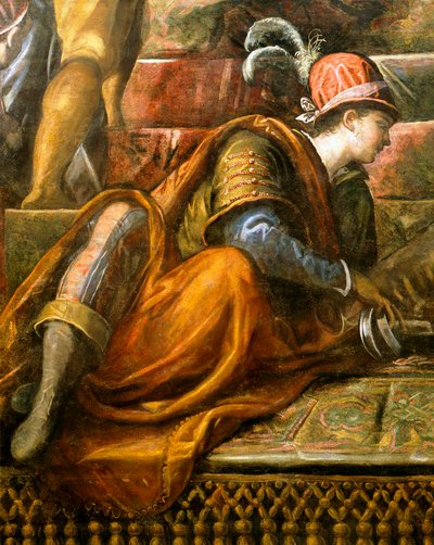 Doge Niccolo da Ponte Receiving Olive Branch from Venice (detail) by Jacopo Robusti Tintoretto