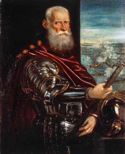 Doge Sebastiano Venier, admiral winner in Lepanto by Jacopo Robusti Tintoretto