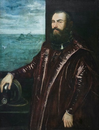 Portrait of a Venetian Admiral by Jacopo Robusti Tintoretto
