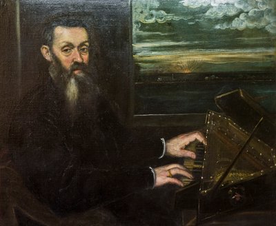 Portrait of an Old Gentleman at the Spinet by Jacopo Robusti Tintoretto