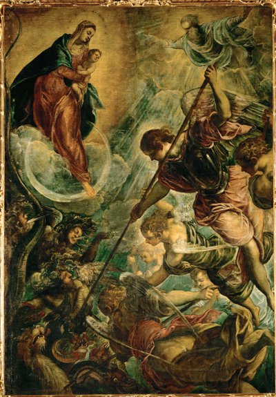 The Archangel Michael Fights Satan by Jacopo Robusti Tintoretto