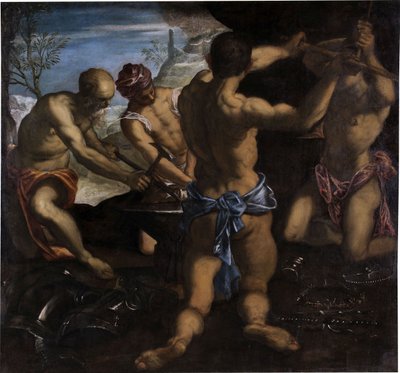 The Forge of Vulcan by Jacopo Robusti Tintoretto