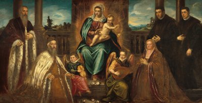 Doge Alvise Mocenigo and Family before the Madonna and Child by Jacopo Tintoretto