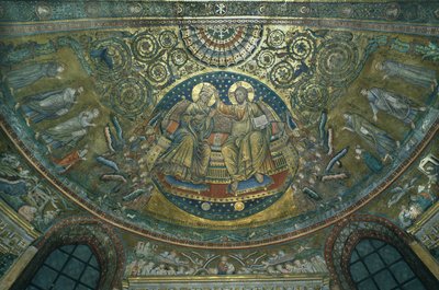 Coronation of the Virgin, Apse of the Basilica di S.Maria Maggiore, Rome, 1287-92 by Jacopo Torriti
