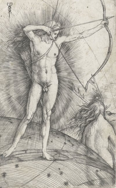 Apollo with Bow and Arrow on Celestial Globe and Diana with Deer, 1503-5 by Jacopo de Barbari