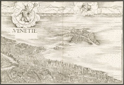 View of Venice [upper center block], 1500 by Jacopo de Barbari