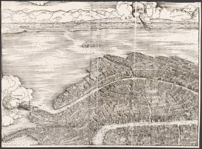 View of Venice [upper left block], 1500 by Jacopo de Barbari