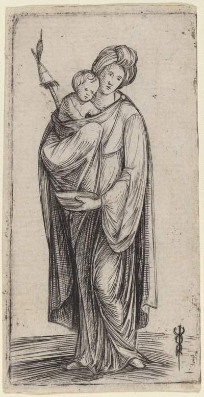 Woman and Child with Distaff by Jacopo de Barbari