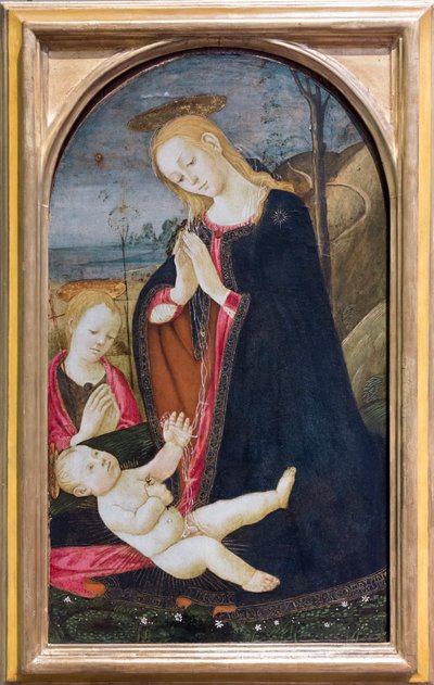 Adoration of the Christ with the young St John the Baptist by Jacopo del Sellaio