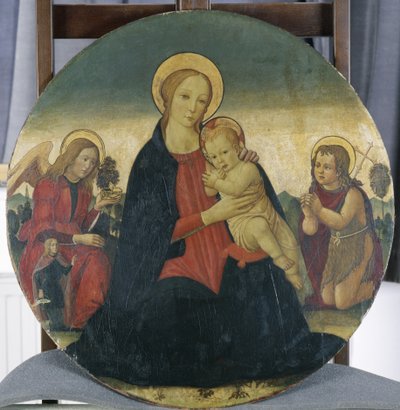 Madonna and Child with Archangel Raphael and St. John by Jacopo del Sellaio