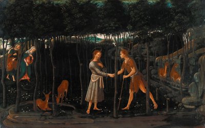The Meeting of the Christ Child and John the Baptist by Jacopo del Sellaio