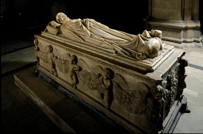 Monument to Ilaria del Carretto of the family of the Marquis of Savona (detail) by Jacopo della Quercia