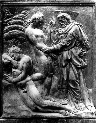 The Creation of Eve, Panel from the Porta Magna, c.1430 by Jacopo della Quercia