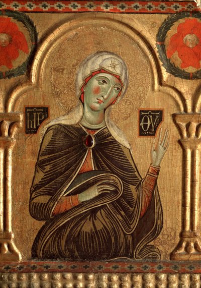 Polyptych with Redeemer and Saints: The Virgin Mary (Detail) by Jacopo di Meliore
