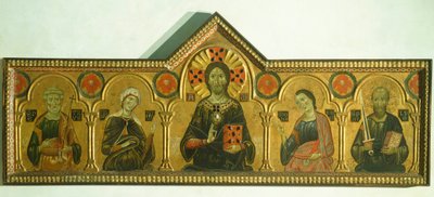 The Redeemer with the Madonna and three Saints (detail) by Jacopo di Meliore