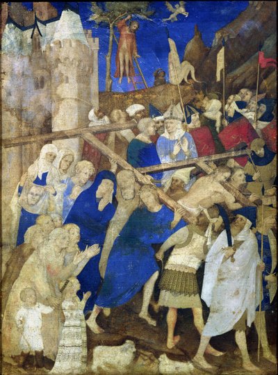 Christ Carrying the Cross, from the Grandes Heures de Duc de Berry by Jacquemart de Hesdin