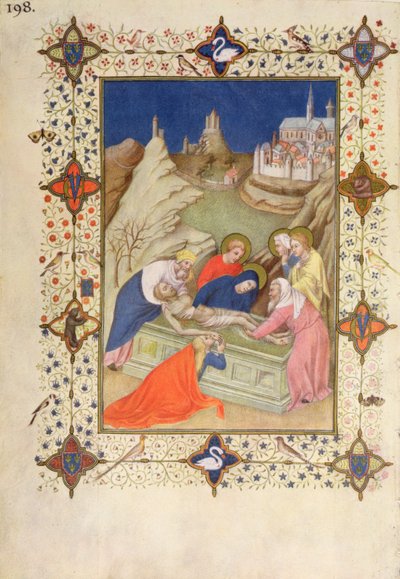 Hours of the Cross: Compline, The Entombment by Jacquemart de Hesdin