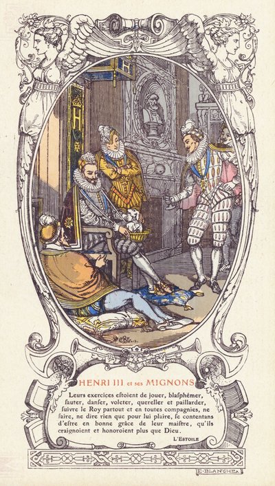 King Henry III of France and His Favourites, the Mignons by Jacques Emile (after) Blanche