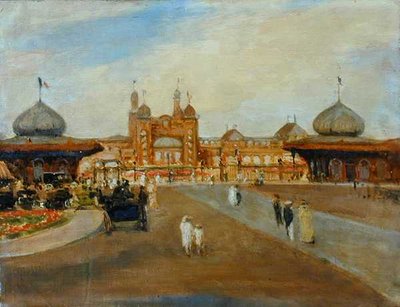 Elegant Figures at the Franco-British Exhibition of 1902 by Jacques Emile Blanche