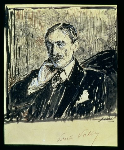 Portrait of the French Writer Paul Ambroise Valery (1871-1945) by Jacques Emile Blanche