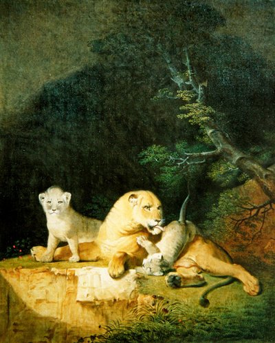 Lioness and Cubs by Jacques Laurent Agasse