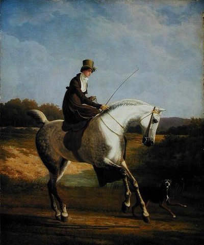 Miss Casenove On a Grey Hunter by Jacques Laurent Agasse
