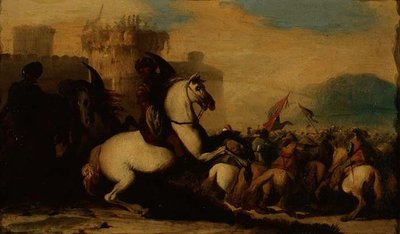 A Cavalry Engagement Outside a Fort by Jacques Courtois