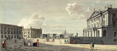 The Llotja (Former Stock Exchange), the Palace of the Captain General of Customs, and the Barcelona Sea Gate by Jacques (after) Moulinier