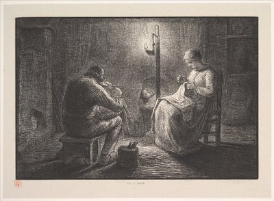 Night, from the series, Four Times of the Day by Jacques Adrien Lavieille