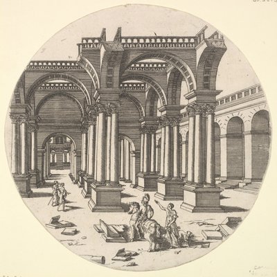 Perspectival View, Temple of Isis, 1551 by Jacques Androuet Du Cerceau